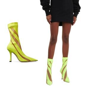 Jimmy Choo x Mugler mesh-paneled sock boots SIZE 36.5